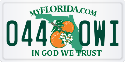 FL license plate 0440WI