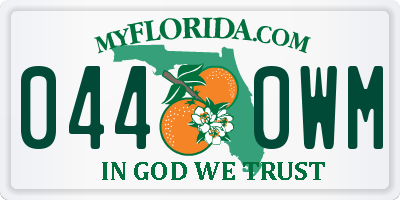 FL license plate 0440WM