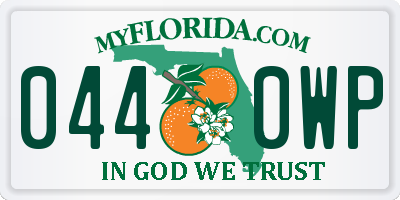FL license plate 0440WP