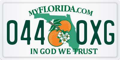 FL license plate 0440XG