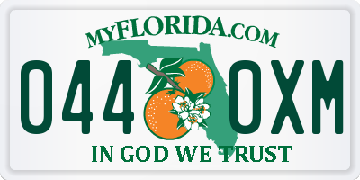 FL license plate 0440XM