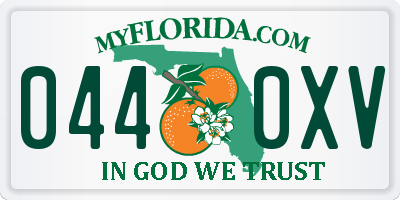 FL license plate 0440XV