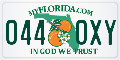 FL license plate 0440XY