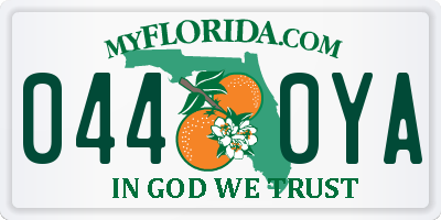 FL license plate 0440YA