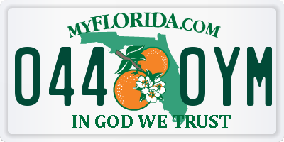 FL license plate 0440YM