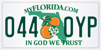 FL license plate 0440YP