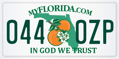 FL license plate 0440ZP