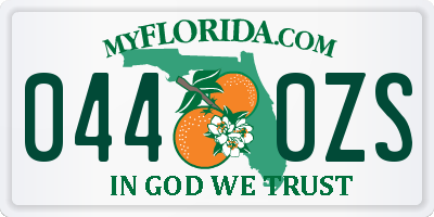 FL license plate 0440ZS