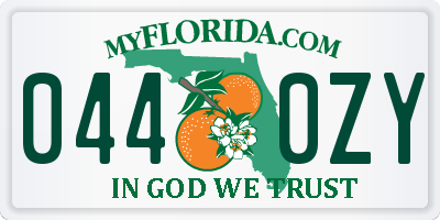 FL license plate 0440ZY