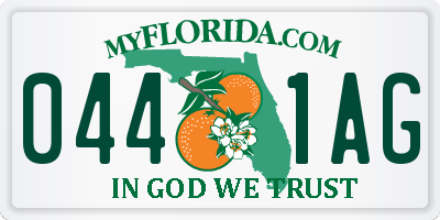 FL license plate 0441AG