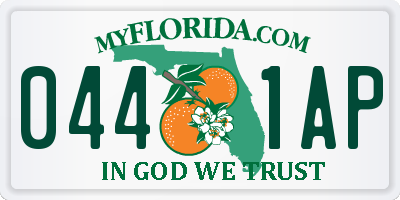 FL license plate 0441AP