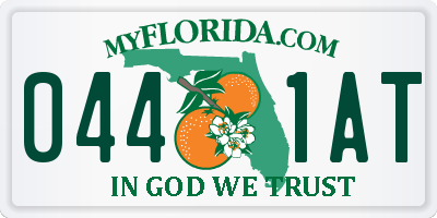 FL license plate 0441AT