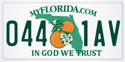 FL license plate 0441AV