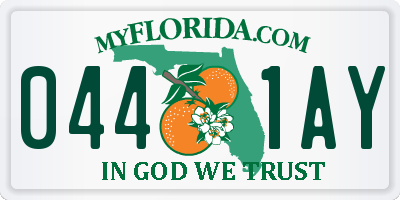 FL license plate 0441AY