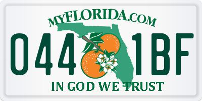 FL license plate 0441BF