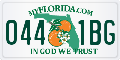 FL license plate 0441BG