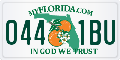 FL license plate 0441BU