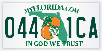 FL license plate 0441CA