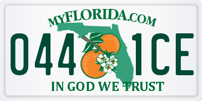 FL license plate 0441CE
