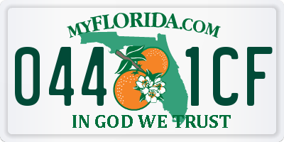 FL license plate 0441CF