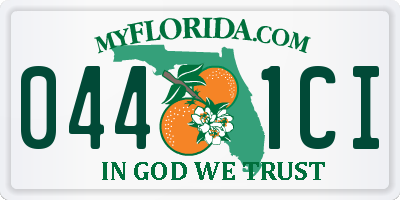 FL license plate 0441CI