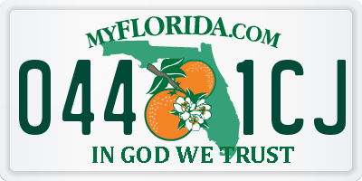 FL license plate 0441CJ