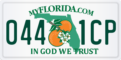 FL license plate 0441CP