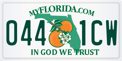 FL license plate 0441CW