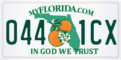 FL license plate 0441CX