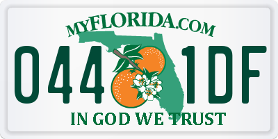 FL license plate 0441DF