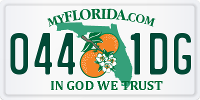 FL license plate 0441DG
