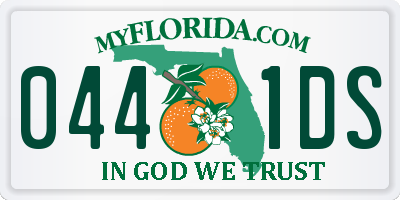FL license plate 0441DS