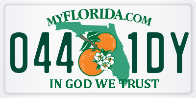 FL license plate 0441DY