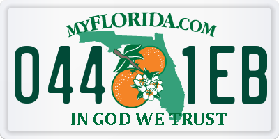 FL license plate 0441EB