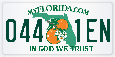 FL license plate 0441EN
