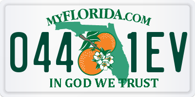 FL license plate 0441EV