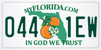 FL license plate 0441EW