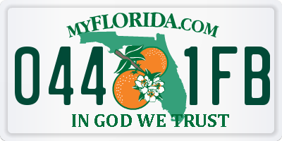 FL license plate 0441FB