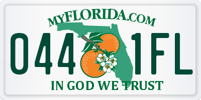 FL license plate 0441FL