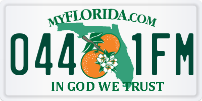 FL license plate 0441FM