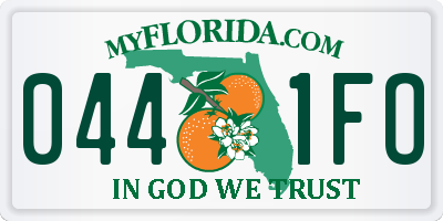 FL license plate 0441FO