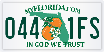 FL license plate 0441FS