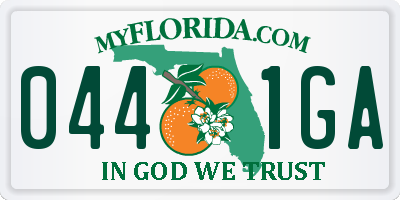 FL license plate 0441GA