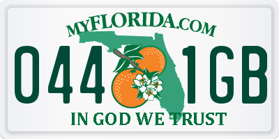 FL license plate 0441GB