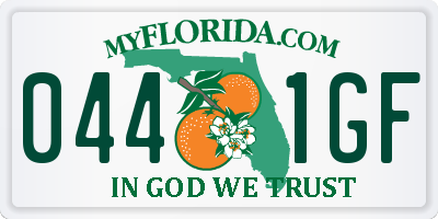 FL license plate 0441GF