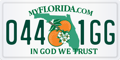 FL license plate 0441GG