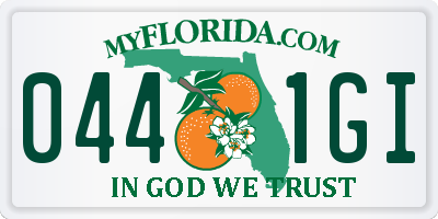 FL license plate 0441GI