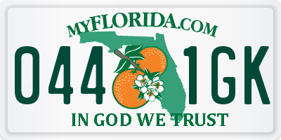 FL license plate 0441GK