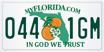 FL license plate 0441GM