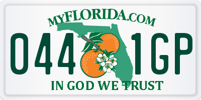 FL license plate 0441GP
